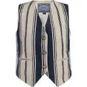 Dreimaster Chaleco beige / azul oscuro