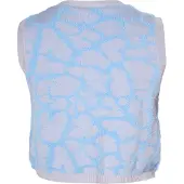 Mymo Chaleco de punto azul claro / gris
