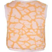 Mymo Chaleco de punto lila / naranja claro