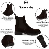 Tamaris Botas Chelsea marrón oscuro