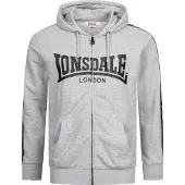 Lonsdale Sudadera con cremallera 'BIGTON' gris / negro