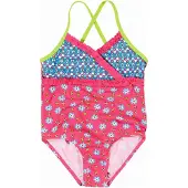 Playshoes Traje de baño azul / verde neón / rosa / blanco