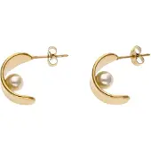 NAEMI Pendientes oro / blanco perla