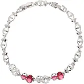 NAEMI Pulsera rojo / plata