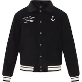 Dreimaster Chaqueta de entretiempo negro / blanco