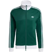 Adidas Sudadera con cremallera 'Classic' verde oscuro / blanco