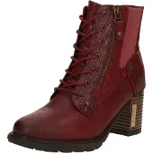 Mustang Botines con cordones rojo