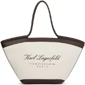 Karl Lagerfeld Bolsa de playa beige claro / chocolate
