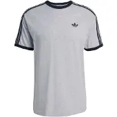 Adidas Camiseta '3-Stripes' gris moteado / negro