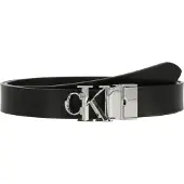 Calvin Klein Cinturón 'Adjustable Reversible Monogram Buckle' negro
