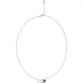 Faina Cadena azul / oro rosa