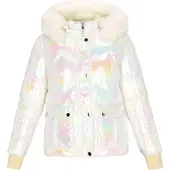Mymo Chaqueta de invierno rosa / blanco