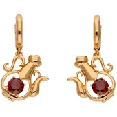 NAEMI Pendientes rojo / rojo rubí