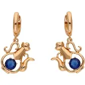 NAEMI Pendientes navy / oro