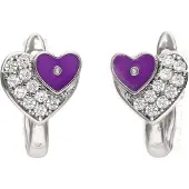 Gaya Pendientes lila / plata / transparente