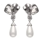 Faina Pendientes plata / blanco