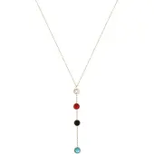 Faina Cadena azul oscuro / oro / rojo / negro
