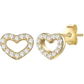 Lulu & Jane Pendientes dorado / transparente