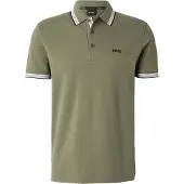 HUGO BOSS Camiseta 'Paddy' caqui / negro / blanco