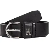 Tommy Hilfiger Cinturón 'Essential Effortless' negro / plata