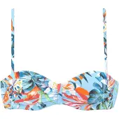 Venice beach Top de bikini azul / azul claro / verde oscuro / naranja