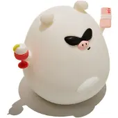 Muitomas SILLAMPIGC, Figura decorativa luminosa, Blanca, Silicona, Ambiente, Versátil, Botones