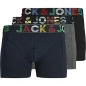 Jack & Jones Calzoncillo boxer 'JWHEthan' navy / gris moteado / negro