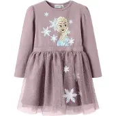 Name It Mini Vestido 'NMFOsimi Frozen' beige / azul claro / lavanda / blanco