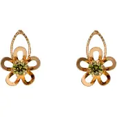 Gaya Pendientes oro rosa / verde