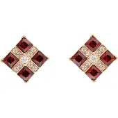 NAEMI Pendientes oro / merlot
