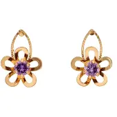 Gaya Pendientes oro rosa / lila