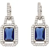 Gaya Pendientes zafiro / plata