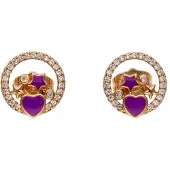 Gaya Pendientes oro rosa / lila