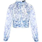 Faina Blusa azul / blanco