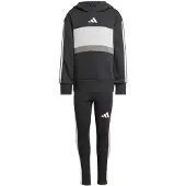 Adidas Chándal 'SEASONAL ESSENTIALS TIBERIO 3 STRIPES FLEECE LEGGINGS' gris / negro / blanco