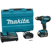 Makita Taladro atornillador 2x3Ah, 18V LXT DDF482SFE, en estuche