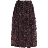 Faina Falda gris / borgoña / negro
