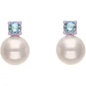 NAEMI Pendientes azul / lila / blanco perla