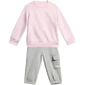 Adidas Chándal 'Essentials' gris moteado / rosa / blanco