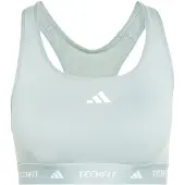 Adidas Sujetador deportivo 'TECHFIT' verde claro / blanco