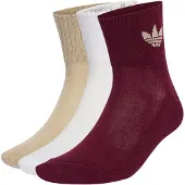 Adidas Originals Calcetines 'Mid Crew 3 Pairs' arena / burdeos / blanco