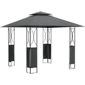Syfax Cenador con tejado acero gris antracita 300x300x270 cm
