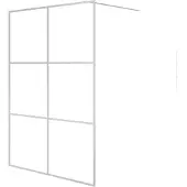 Syfax Mampara de ducha vidrio ESG transparente plateado 140x195 cm