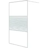 Syfax Mampara de ducha vidrio ESG transparente blanco 115x195 cm