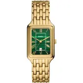 Fossil Reloj analógico 'Raquel' oro / gris / verde oscuro