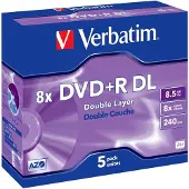 Verbatim Dvd+r Doble Capa .5gb 8x 8 5 Unidades