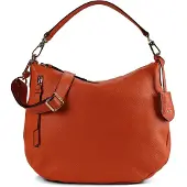 Abro Juna Bolsa de hombro Piel natural 34 cm naranja