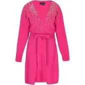 Faina Cárdigan bronce / fucsia