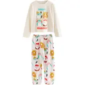 Next Pijama ecru / azul / marrón / rojo
