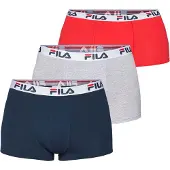 FILA Calzoncillo boxer marino / gris / rojo sangre / blanco